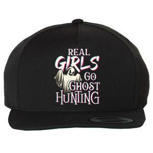 Real Girl Go Ghost Hunting Paranormal Halloween Activity Wool Snapback Cap