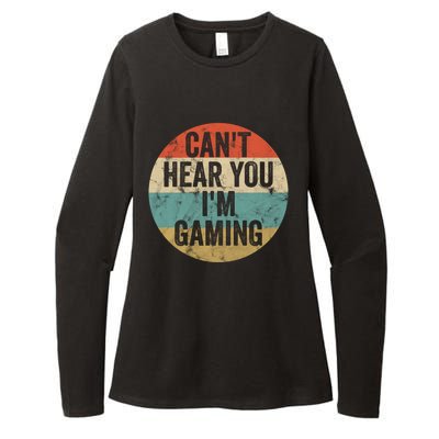 Retro Gaming Great Gift Can't Hear You I'm Gaming Funny Gamer Vintage Gift Womens CVC Long Sleeve Shirt