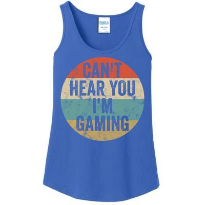 Retro Gaming Great Gift Can't Hear You I'm Gaming Funny Gamer Vintage Gift Ladies Essential Tank