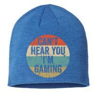 Retro Gaming Great Gift Can't Hear You I'm Gaming Funny Gamer Vintage Gift Sustainable Beanie