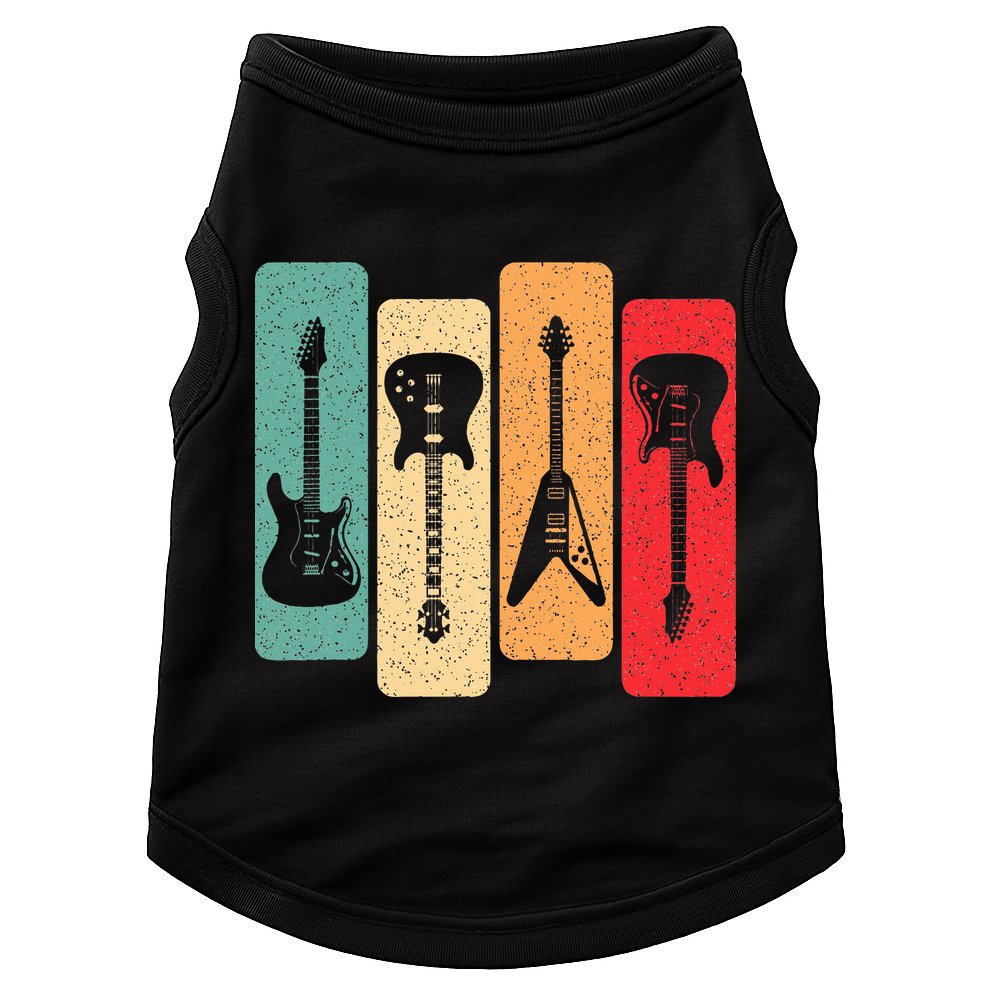 Retro Guitars Guitarist Electric Bass Guitar Rock Music Doggie Tank