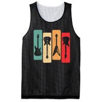 Retro Guitars Guitarist Electric Bass Guitar Rock Music Mesh Reversible Basketball Jersey Tank