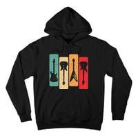 Retro Guitars Guitarist Electric Bass Guitar Rock Music Tall Hoodie