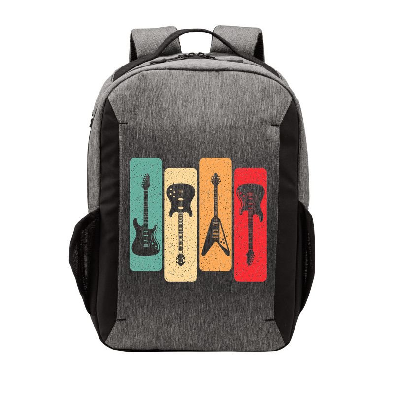 Retro Guitars Guitarist Electric Bass Guitar Rock Music Vector Backpack