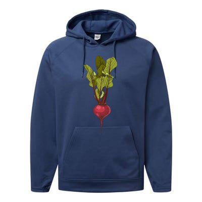 Radish Gardeners Garden Gift Performance Fleece Hoodie