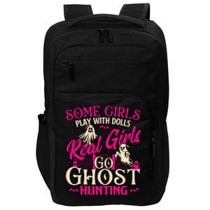 Real Girl Go Ghost Hunting Ghosts Paranormal Researcher Impact Tech Backpack