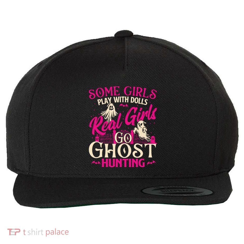 Real Girl Go Ghost Hunting Ghosts Paranormal Researcher Wool Snapback Cap