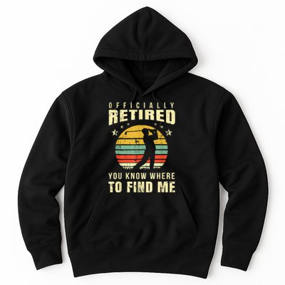 Retired Golf Gift Retirement Party Retiring Golfing Golfer Hoodie