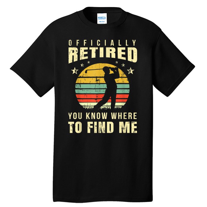 Retired Golf Gift Retirement Party Retiring Golfing Golfer Tall T-Shirt