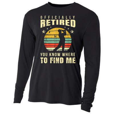 Retired Golf Gift Retirement Party Retiring Golfing Golfer Cooling Performance Long Sleeve Crew