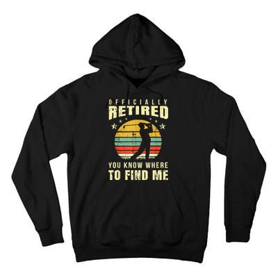 Retired Golf Gift Retirement Party Retiring Golfing Golfer Tall Hoodie