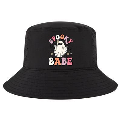 Retro Groovy Ghost Boo Stay Spooky Babe Halloween Costume Gift Cool Comfort Performance Bucket Hat