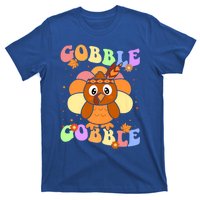 Retro Groovy Gobble Gobble Turkey Pilgrim Thanksgiving Gift T-Shirt