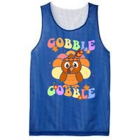 Retro Groovy Gobble Gobble Turkey Pilgrim Thanksgiving Gift Mesh Reversible Basketball Jersey Tank