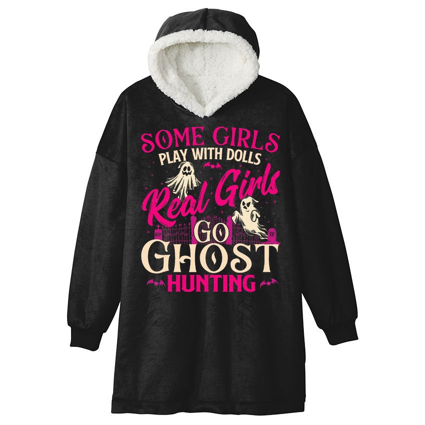Real Go Ghost Hunting Ghosts Paranormal Researcher Hooded Wearable Blanket