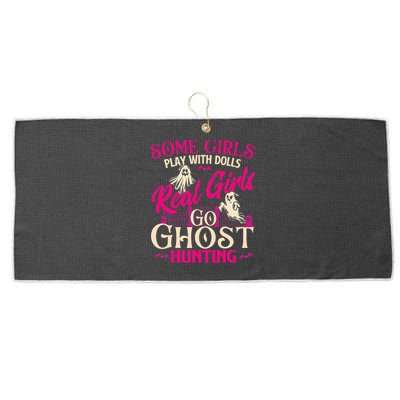 Real Go Ghost Hunting Ghosts Paranormal Researcher Large Microfiber Waffle Golf Towel