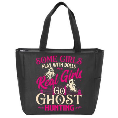 Real Go Ghost Hunting Ghosts Paranormal Researcher Zip Tote Bag