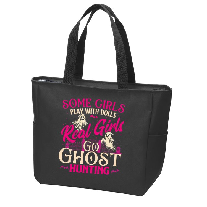 Real Go Ghost Hunting Ghosts Paranormal Researcher Zip Tote Bag