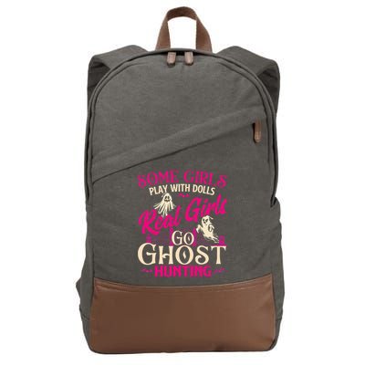 Real Go Ghost Hunting Ghosts Paranormal Researcher Cotton Canvas Backpack
