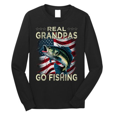 Real Grandpas Go Fishing Largemouth Bass Long Sleeve Shirt