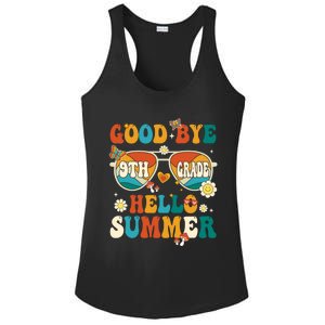 Retro Groovy Goodbye 9th Grade Graduation Hello Summer Funny Gift Ladies PosiCharge Competitor Racerback Tank