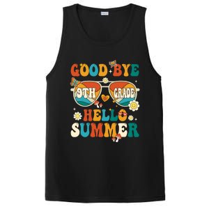 Retro Groovy Goodbye 9th Grade Graduation Hello Summer Funny Gift PosiCharge Competitor Tank