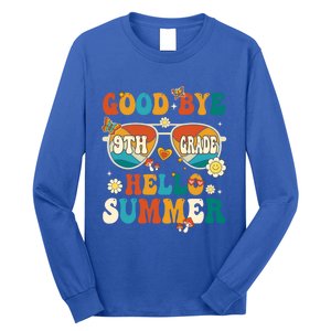 Retro Groovy Goodbye 9th Grade Graduation Hello Summer Funny Gift Long Sleeve Shirt