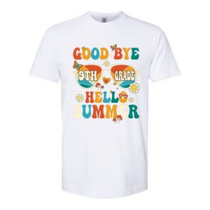 Retro Groovy Goodbye 9th Grade Graduation Hello Summer Funny Gift Softstyle CVC T-Shirt