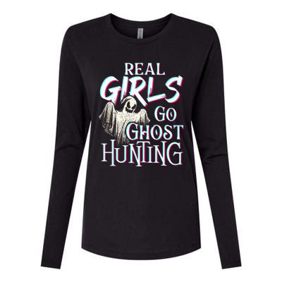 Real Go Ghost Hunting Paranormal Halloween Activity Womens Cotton Relaxed Long Sleeve T-Shirt