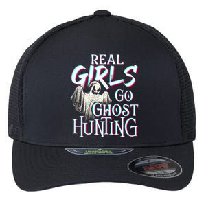 Real Go Ghost Hunting Paranormal Halloween Activity Flexfit Unipanel Trucker Cap