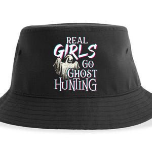 Real Go Ghost Hunting Paranormal Halloween Activity Sustainable Bucket Hat