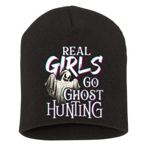 Real Go Ghost Hunting Paranormal Halloween Activity Short Acrylic Beanie