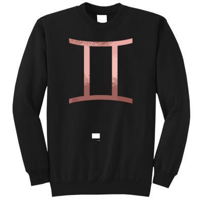 Rose Gold Gemini Twins Symbol Zodiac Star Sign Sweatshirt