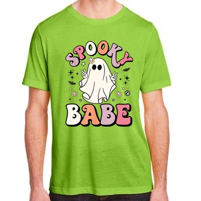 Retro Groovy Ghost Boo Stay Spooky Babe Halloween Costume Gift Adult ChromaSoft Performance T-Shirt