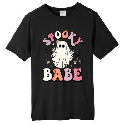 Retro Groovy Ghost Boo Stay Spooky Babe Halloween Costume Gift Tall Fusion ChromaSoft Performance T-Shirt