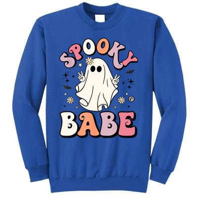 Retro Groovy Ghost Boo Stay Spooky Babe Halloween Costume Gift Sweatshirt