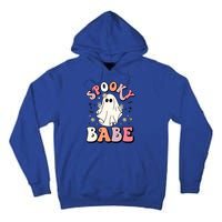 Retro Groovy Ghost Boo Stay Spooky Babe Halloween Costume Gift Tall Hoodie