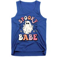 Retro Groovy Ghost Boo Stay Spooky Babe Halloween Costume Gift Tank Top