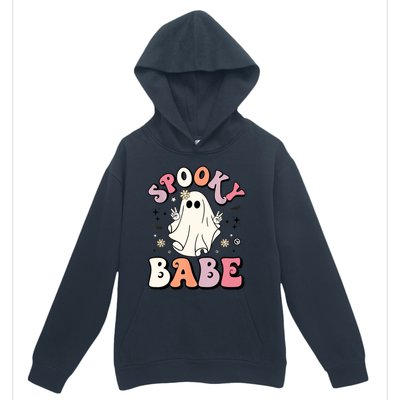 Retro Groovy Ghost Boo Stay Spooky Babe Halloween Costume Gift Urban Pullover Hoodie