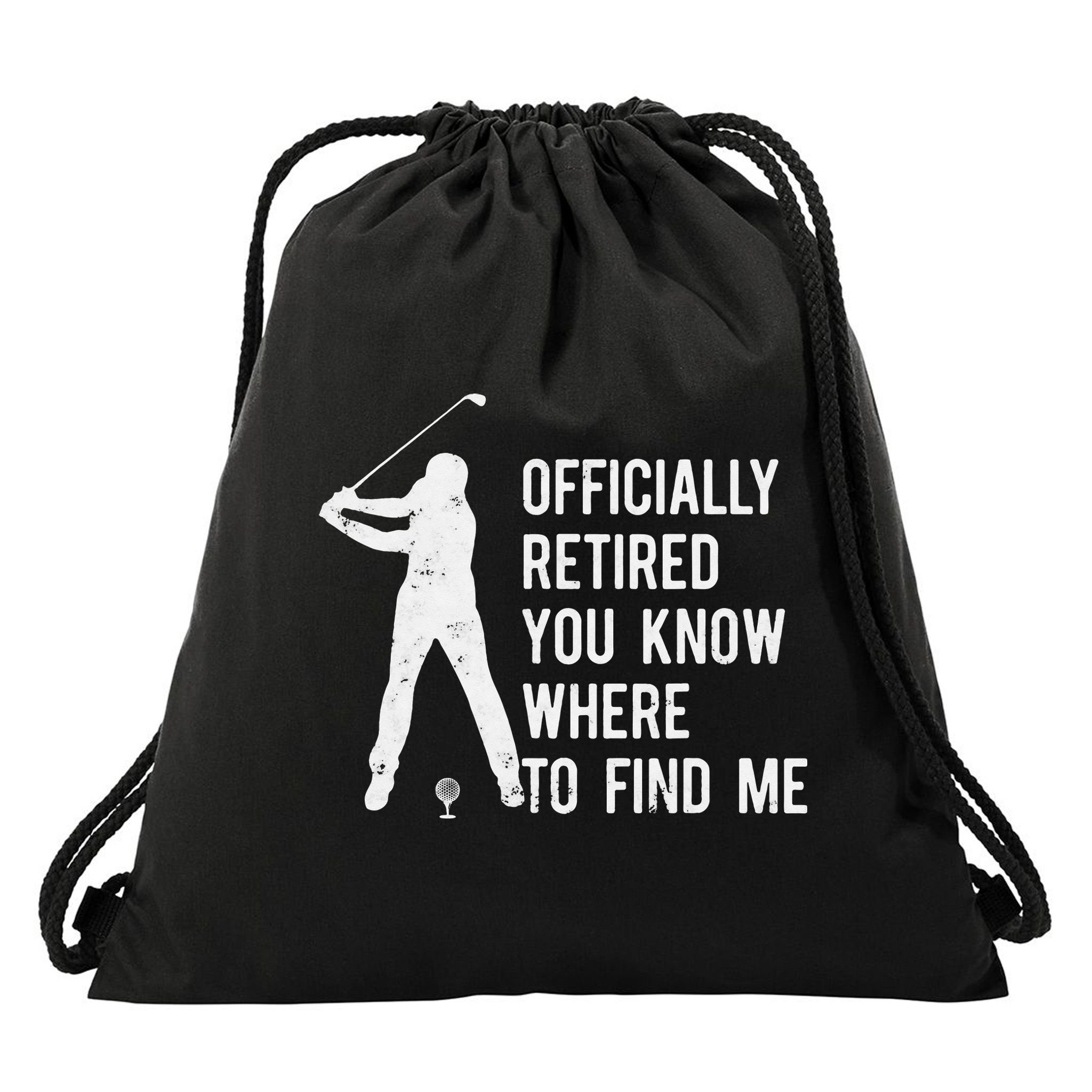 Retired Golf Gift Retirement Party Retiring Golfing Drawstring Bag