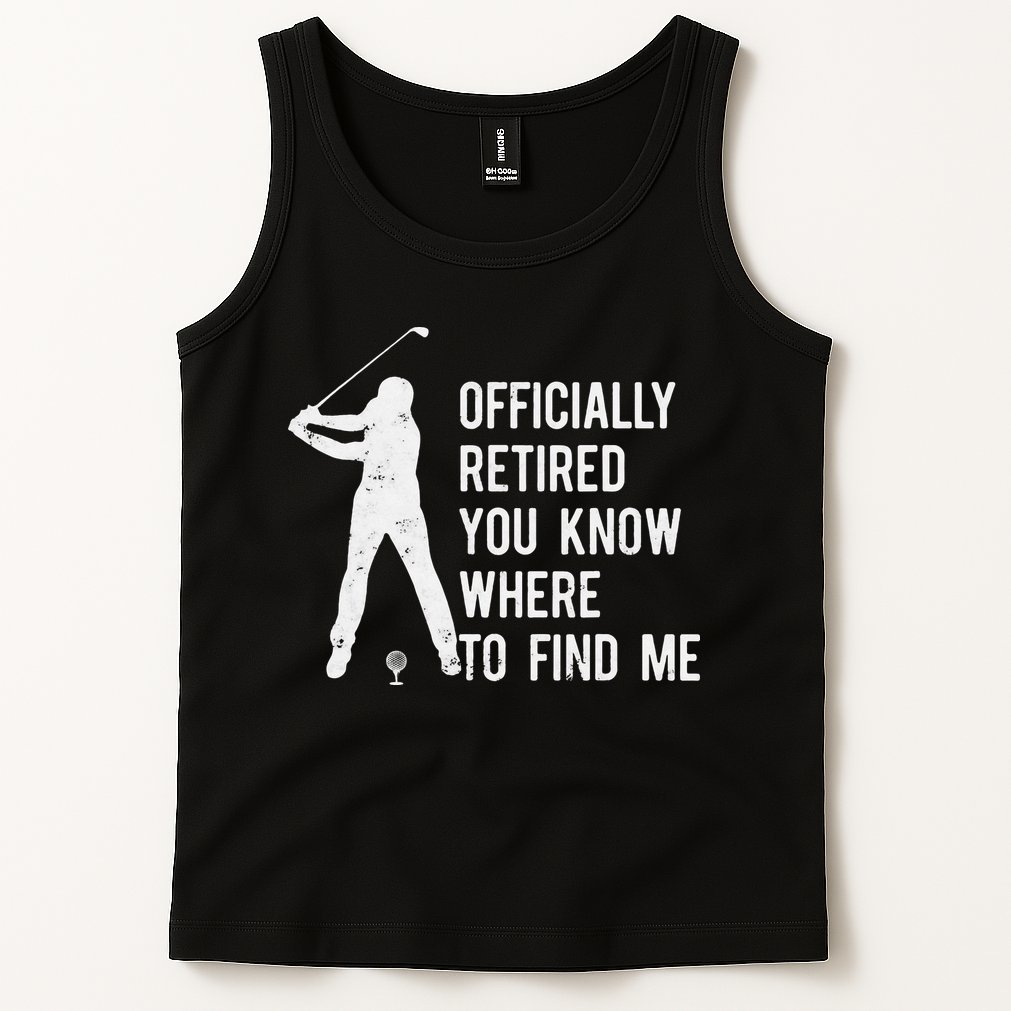 Retired Golf Gift Retirement Party Retiring Golfing Tank Top