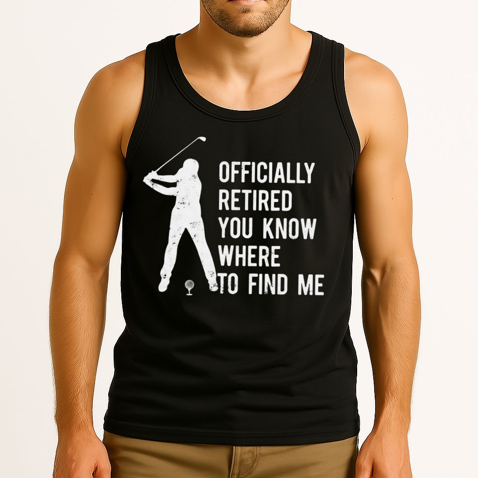 Retired Golf Gift Retirement Party Retiring Golfing Tank Top