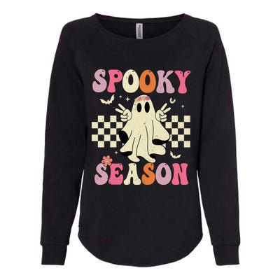 Retro Groovy Ghost Spooky Season Ghost Boo Halloween Costume Cute Gift Womens California Wash Sweatshirt