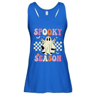 Retro Groovy Ghost Spooky Season Ghost Boo Halloween Costume Cute Gift Ladies Essential Flowy Tank