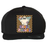 Retro Groovy Ghost Malone Funny Cute For Halloween Costume Wool Snapback Cap