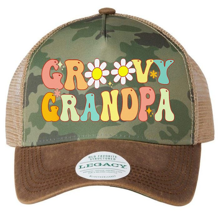 Retro Groovy Grandpa Birthday Matching Family Father's Day Legacy Tie Dye Trucker Hat