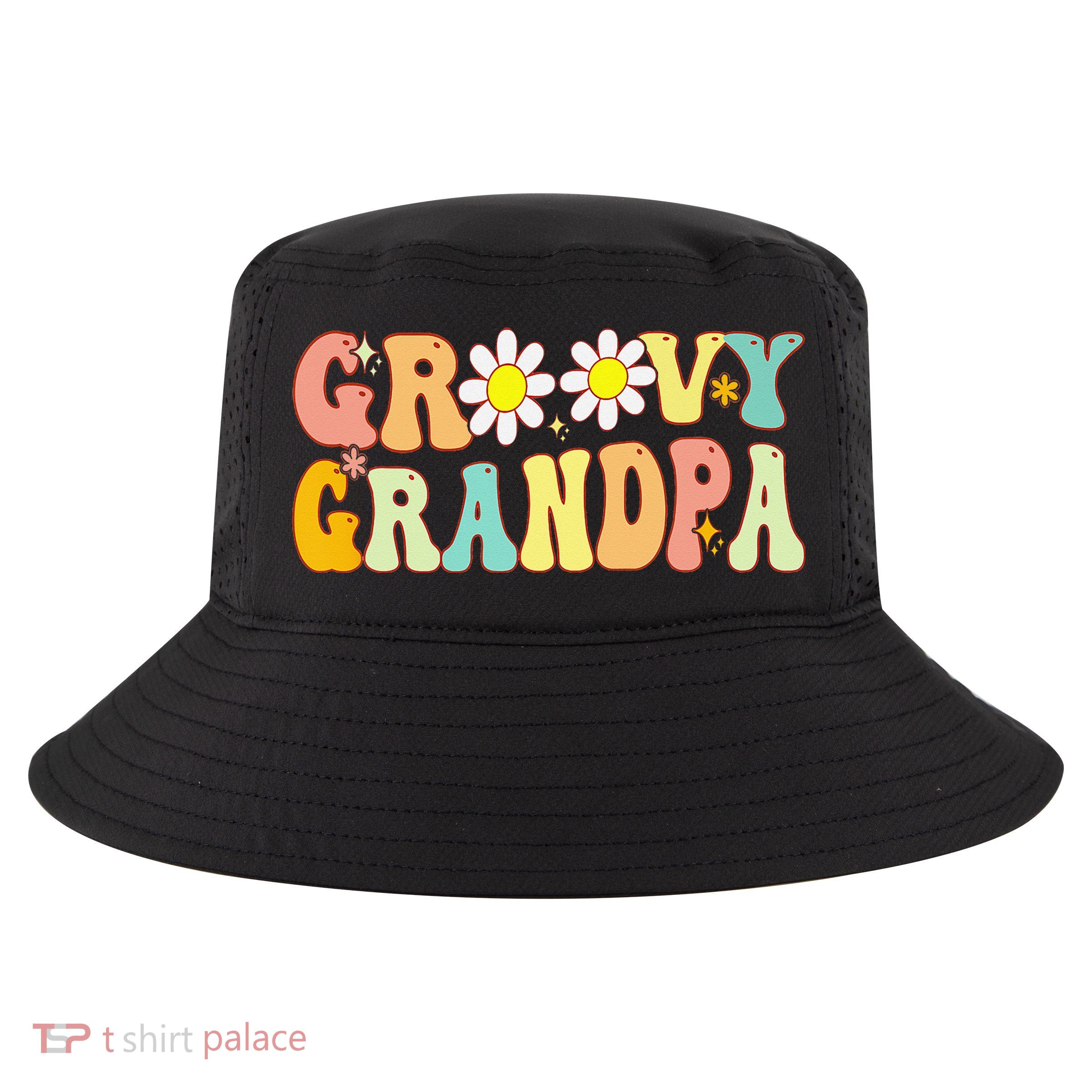 Retro Groovy Grandpa Birthday Matching Family Father's Day Cool Comfort Performance Bucket Hat