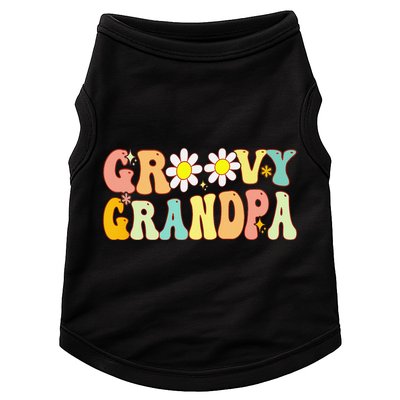 Retro Groovy Grandpa Birthday Matching Family Father's Day Doggie Tank