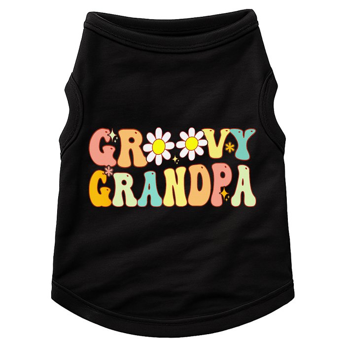 Retro Groovy Grandpa Birthday Matching Family Father's Day Doggie Tank