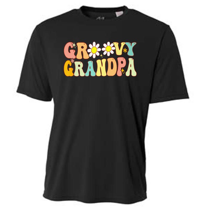 Retro Groovy Grandpa Birthday Matching Family Father's Day Cooling Performance Crew T-Shirt